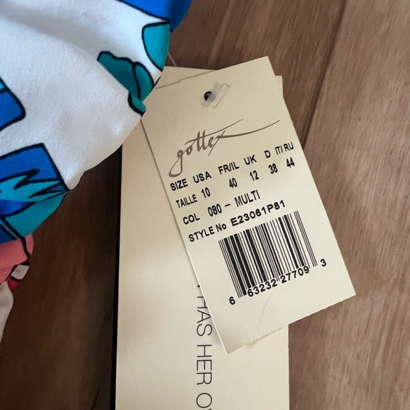 PROFILE BY GOTTEX high waist white floral multicolor full coverage swim bottoms - Picture 2 of 5